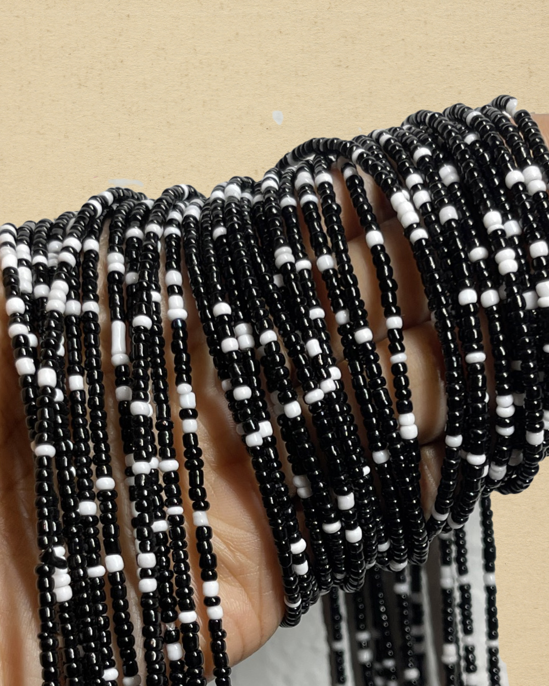 Black & White Mix Waist Beads