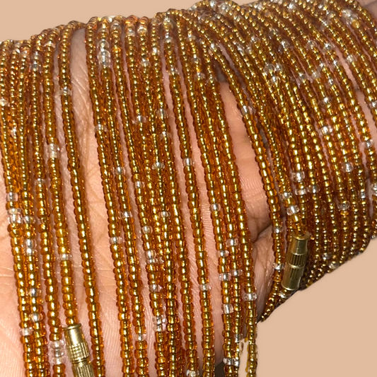 Gold & Clear Mix Waist Beads