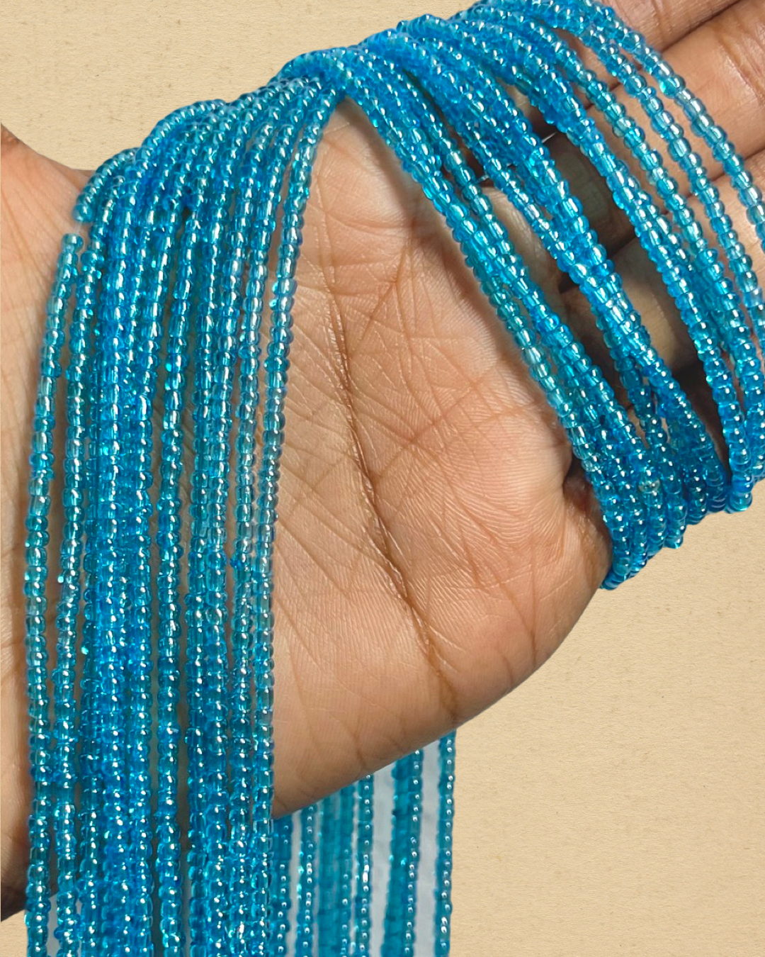 Translucent Sky Blue Waist Beads