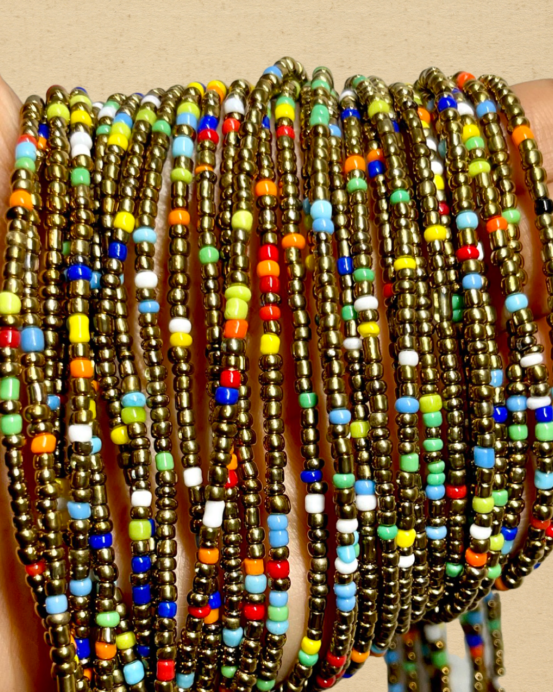Bronze Multicolor Mix Waist Beads