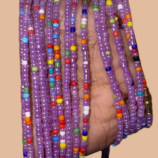Lavender Multicolor Mix Waist Beads