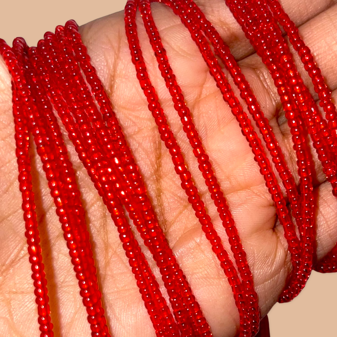 Translucent Red Waist Beads